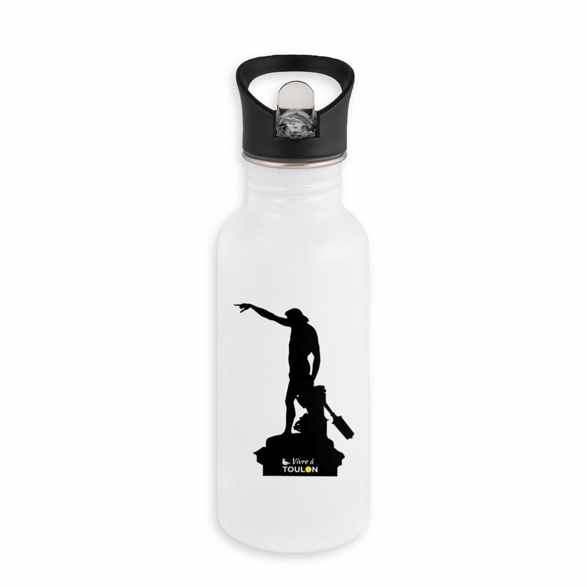 Bouteille en inox avec paille 2 Bouteille en inox avec paille