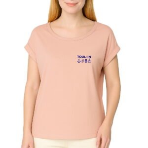T-shirt femme biologique manches à revers